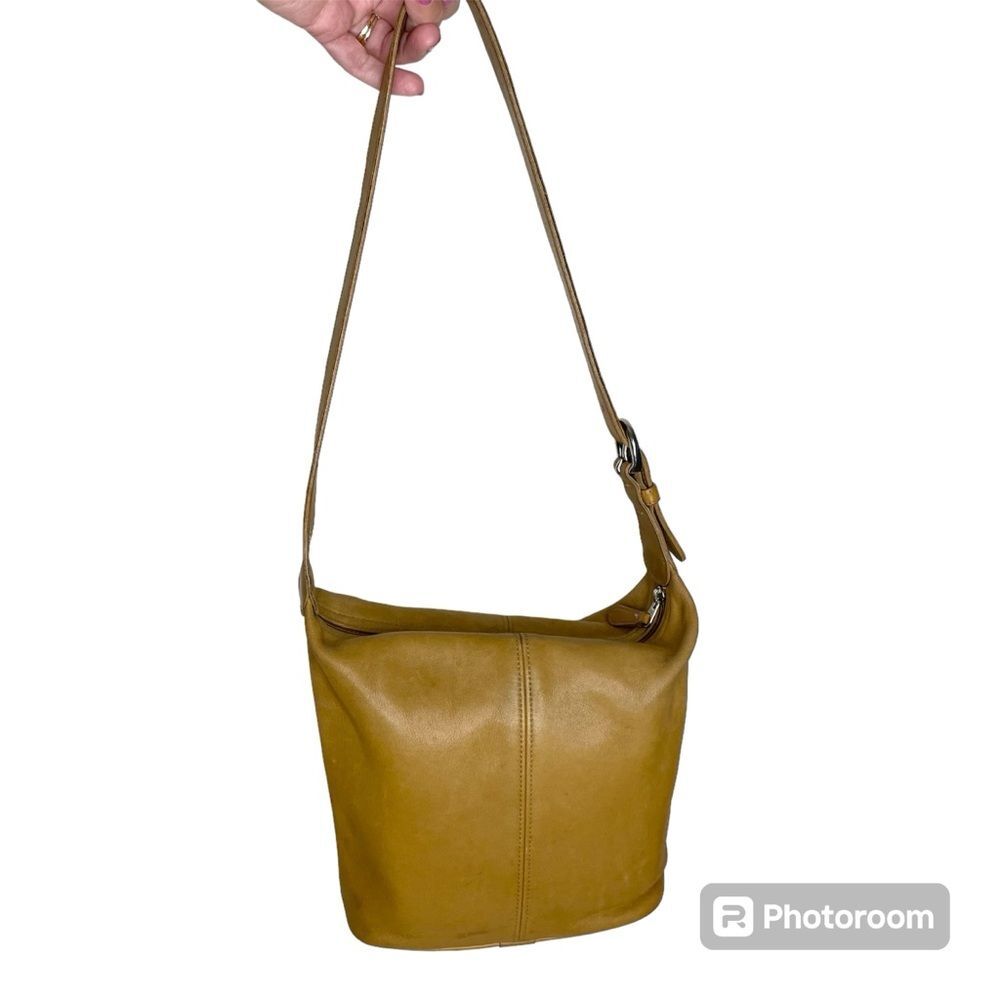 Coach Soho Vintage Mini Bucket Bag Purse Handbag Leather 4148 Lightweight Toffee